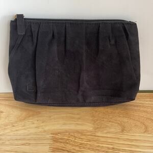 Donna Karen Black Makeup Cosmetic Bag Clutch Purse